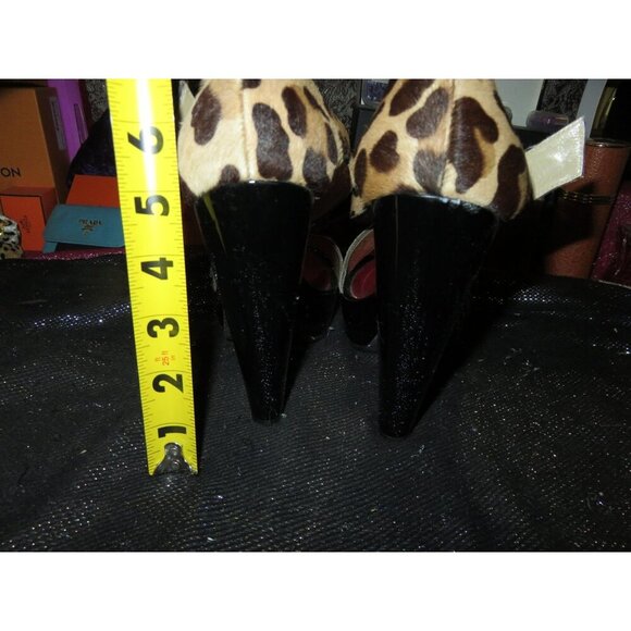 Giuseppe Zanotti Italian Pony Hair & Italian Leather platform cheetah heels 41 - Picture 4 of 15